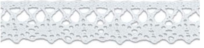SL02-15-WHT - SUPER RIBBON COTTON LACE 15mm WHITE
