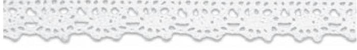 SL03-9-WHT - SUPER RIBBON COTTON LACE 9mm WHITE