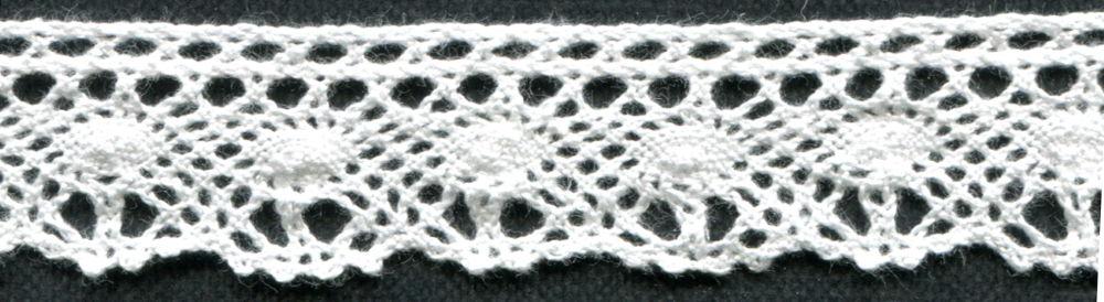 SL04-20-WHT - SUPER RIBBON COTTON LACE 20mm WHITE