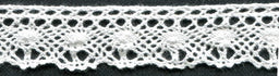 SL04-20-WHT - SUPER RIBBON COTTON LACE 20mm WHITE