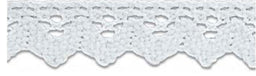 SL05-15-WHT - SUPER RIBBON COTTON LACE 15mm WHITE