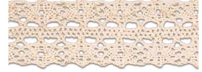 SL170-23-NATURAL - SUPER RIBBON COTTON  LACE 23mm NATURAL