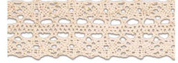SL170-23-NATURAL - SUPER RIBBON COTTON  LACE 23mm NATURAL