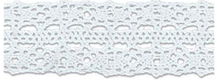 SL170-23-WHITE - SUPER RIBBON COTTON  LACE 23mm WHITE