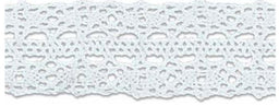 SL170-23-WHITE - SUPER RIBBON COTTON  LACE 23mm WHITE