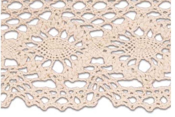 SL223-42-NATURAL - SUPER RIBBON COTTON LACE 42mm NATURAL
