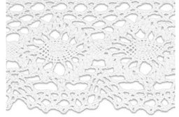 SL223-42-WHITE - SUPER RIBBON COTTON LACE 42mm WHITE