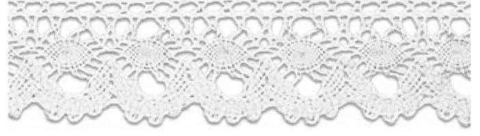 SL229-24-WHITE - SUPER RIBBON COTTON LACE 24mm WHITE