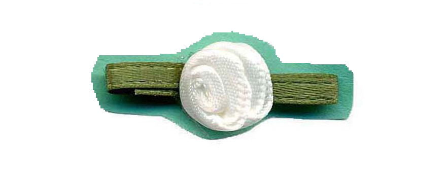 SR029 - SMALL ROSES 029 WHITE (Green Leaf)