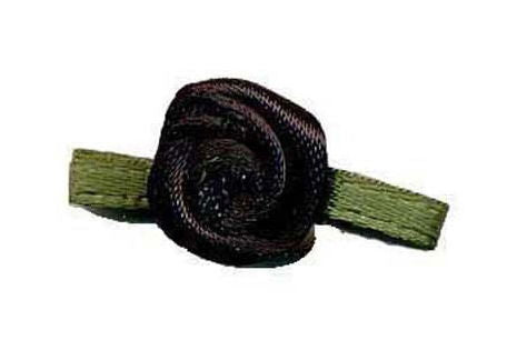 SR030 - SMALL ROSES 030 BLACK (Green Leaf)