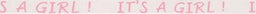 SR1202-10-B07 - SUPER RIBBON IT'S A GIRL 10mm PINK/ANT WHITE