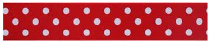 SR1203-38-07 - SUPER RIBBON POLKA DOT 38mm 07 RED WHITE DOT