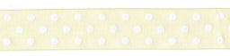 SR1204-10-04 - SUPER RIBBON POLKA DOT 10mm 04 BEIGE WHITE DOT
