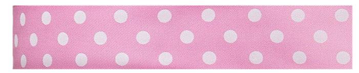 SR1204-10-06 - SUPER RIBBON POLKA DOT 10mm 06 BABY PINK WHITE DOT