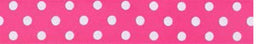 SR1204-10-10 - SUPER RIBBON POLKA DOT 10mm 10 SHOCKING PINK WHITE DOT