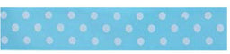 SR1204-25-03 - SUPER RIBBON POLKA DOT 25mm 03 BABY BLUE WHITE DOT