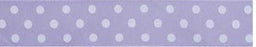 SR1204-25-05 - SUPER RIBBON POLKA DOT 25mm 05 PURPLE WHITE DOT