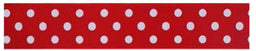 SR1204-25-07 - SUPER RIBBON POLKA DOT 25mm 07 RED WHITE DOT