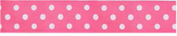 SR1204-25-08 - SUPER RIBBON POLKA DOT 25mm 08 PINK WHITE DOT