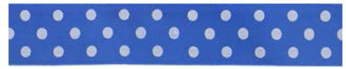 SR1204-25-11 - SUPER RIBBON POLKA DOT 25mm 11 BLUE WHITE DOT