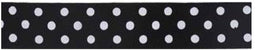 SR1204-25-14 - SUPER RIBBON POLKA DOT 25mm 14 BLACK WHITE DOT
