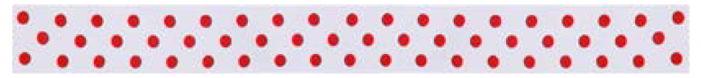SR1204-7-029-250 - SUPER RIBBON MICRO DOTS 7mm 029 WHITE RED DOTS