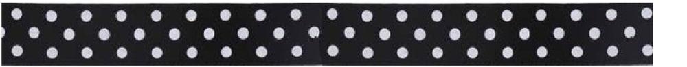 SR1204-7-030-029 - SUPER RIBBON MICRO DOTS 7mm 030 BLACK WHITE DOTS