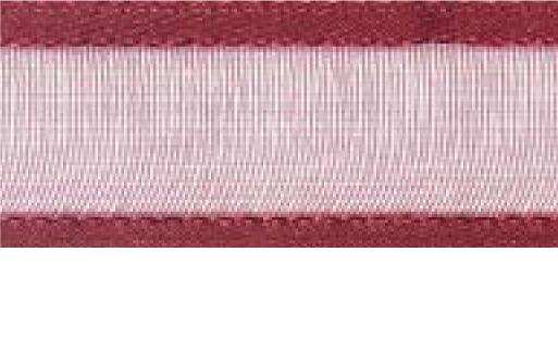 SR1206-15-20 - SUPER RIBBON ORGANZA SATIN EDGE 15mm 20 BURGUNDY
