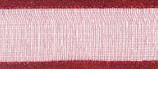 SR1206-15-21 - SUPER RIBBON ORGANZA SATIN EDGE 15mm 21 DUSTY BURGUNDY