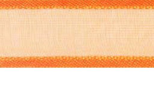SR1206-15-25 - SUPER RIBBON ORGANZA SATIN EDGE 15mm 25 ORANGE