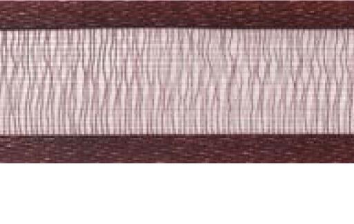 SR1206-15-26 - SUPER RIBBON ORGANZA SATIN EDGE 15mm 26 BROWN