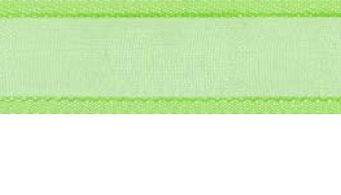 SR1206-25-03 - SUPER RIBBON ORGANZA SATIN EDGE 25mm 03 FLUORESCENT GREEN
