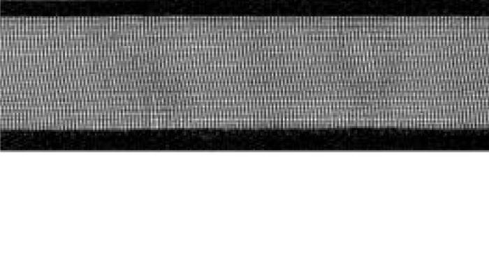 SR1206-25-14 - SUPER RIBBON ORGANZA SATIN EDGE 25mm 14 BLACK