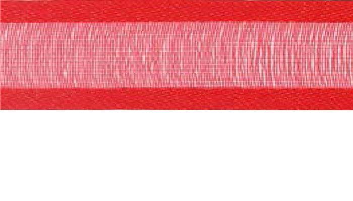 SR1206-25-19 - SUPER RIBBON ORGANZA SATIN EDGE 25mm 19 RED