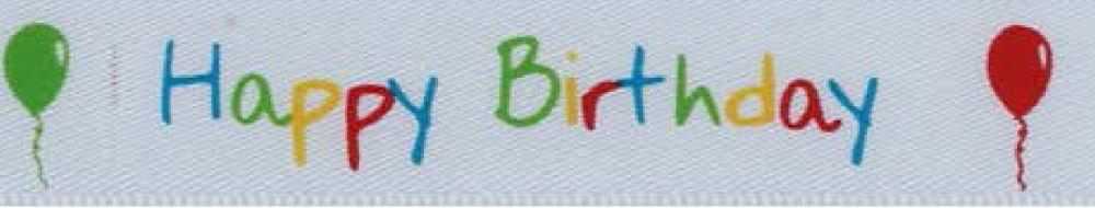 SR1215-16-HB - SUPER RIBBON HAPPY BIRTHDAY 16mm