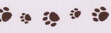 SR1224-16-05 - SUPER RIBBON PAW PRINTS 16mm 05 BROWN
