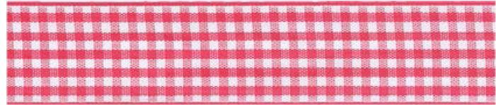 SR1403-15-175 - SUPER RIBBON GINGHAM 15mm 175 SHOCKING PINK