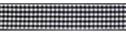 SR1403-25-030 - SUPER RIBBON GINGHAM 25mm 030 BLACK