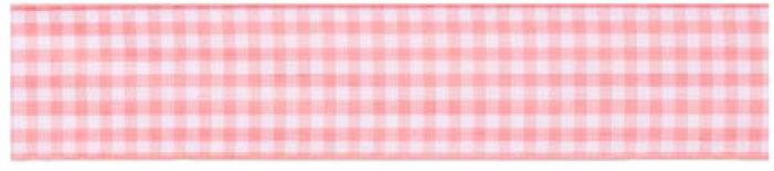 SR1403-6-154 - SUPER RIBBON GINGHAM 6mm 154 BABY PINK CHECK