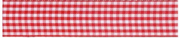 SR1403-6-250 - SUPER RIBBON GINGHAM 6mm 250 RED CHECK