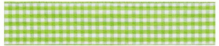SR1403-6-551 - SUPER RIBBON GINGHAM 6mm 551 GREEN CHECK