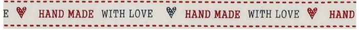 SR1406-16-IVORY - SUPER RIBBON HAND MADE WITH LOVE 16mm IVORY