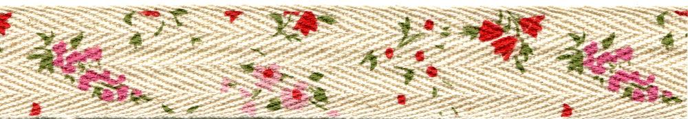 SR1422-25-NAT - SUPER RIBBON FLOWERS 25mm NATURAL