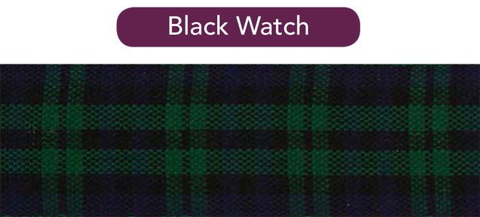 SR1510-25-BW - SUPER RIBBON TARTAN 25mm BLACK WATCH