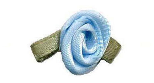 SR305 - SMALL ROSES 305 LIGHT BLUE (Green Leaf)