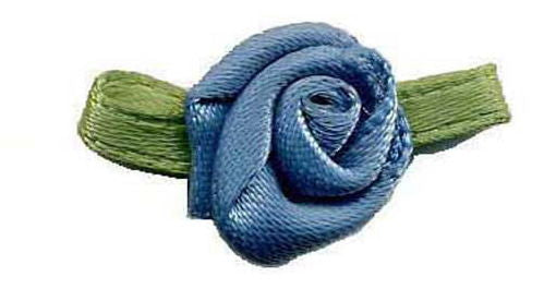 SR338 - SMALL ROSES 338 ANT.BLUE (Green Leaf)
