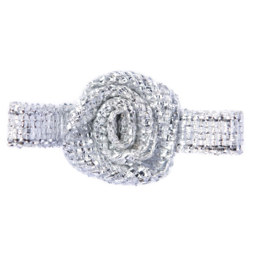 SRMS - SMALL ROSES METALLIC ALL SILVER