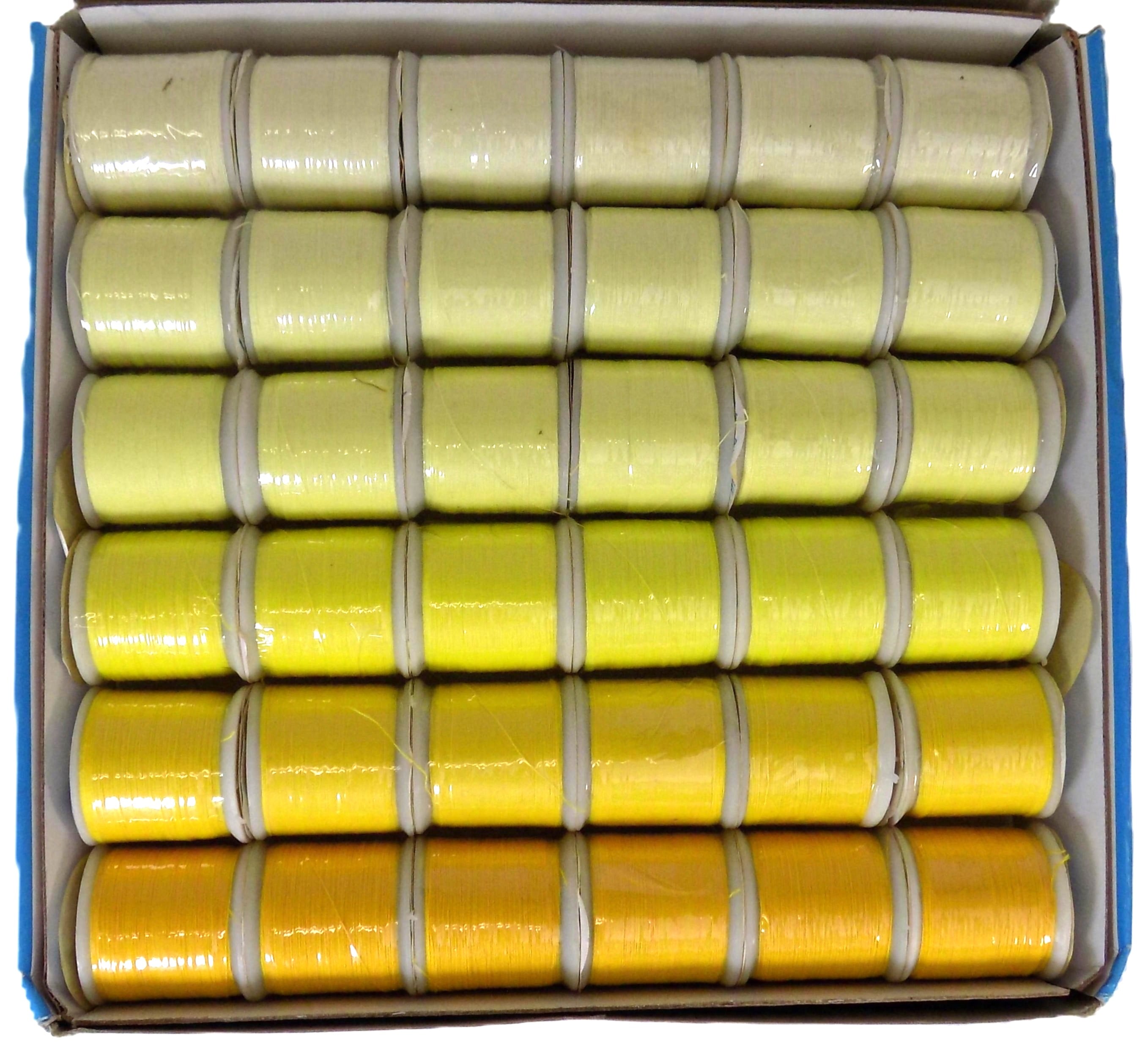 SS255  LEMONS POLYESTER SEWING THREAD 100 YDS 36 WINDOW BOX