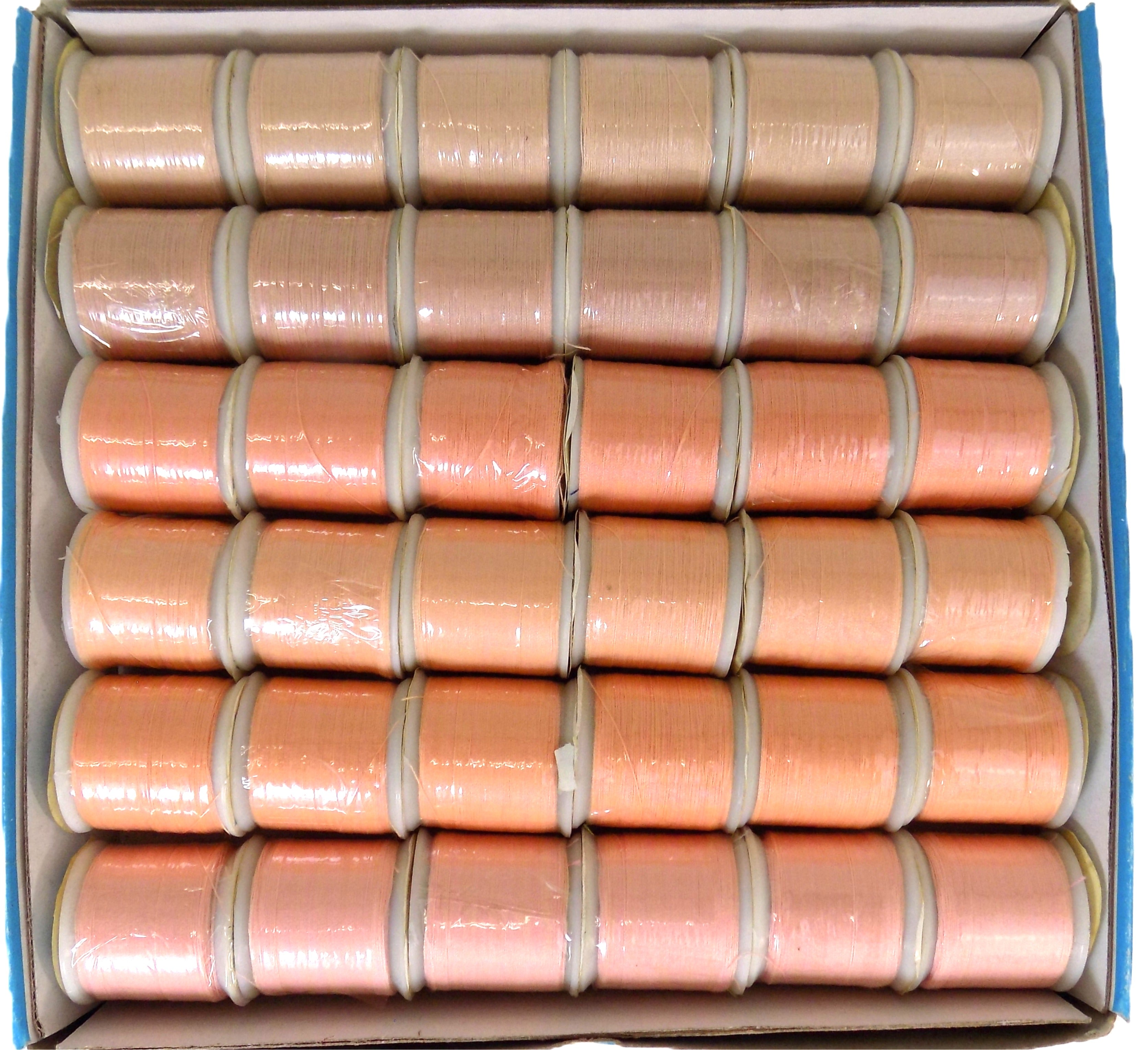 SS260  PEACH POLYESTER SEWING THREAD 100 YDS 36 WINDOW BOX