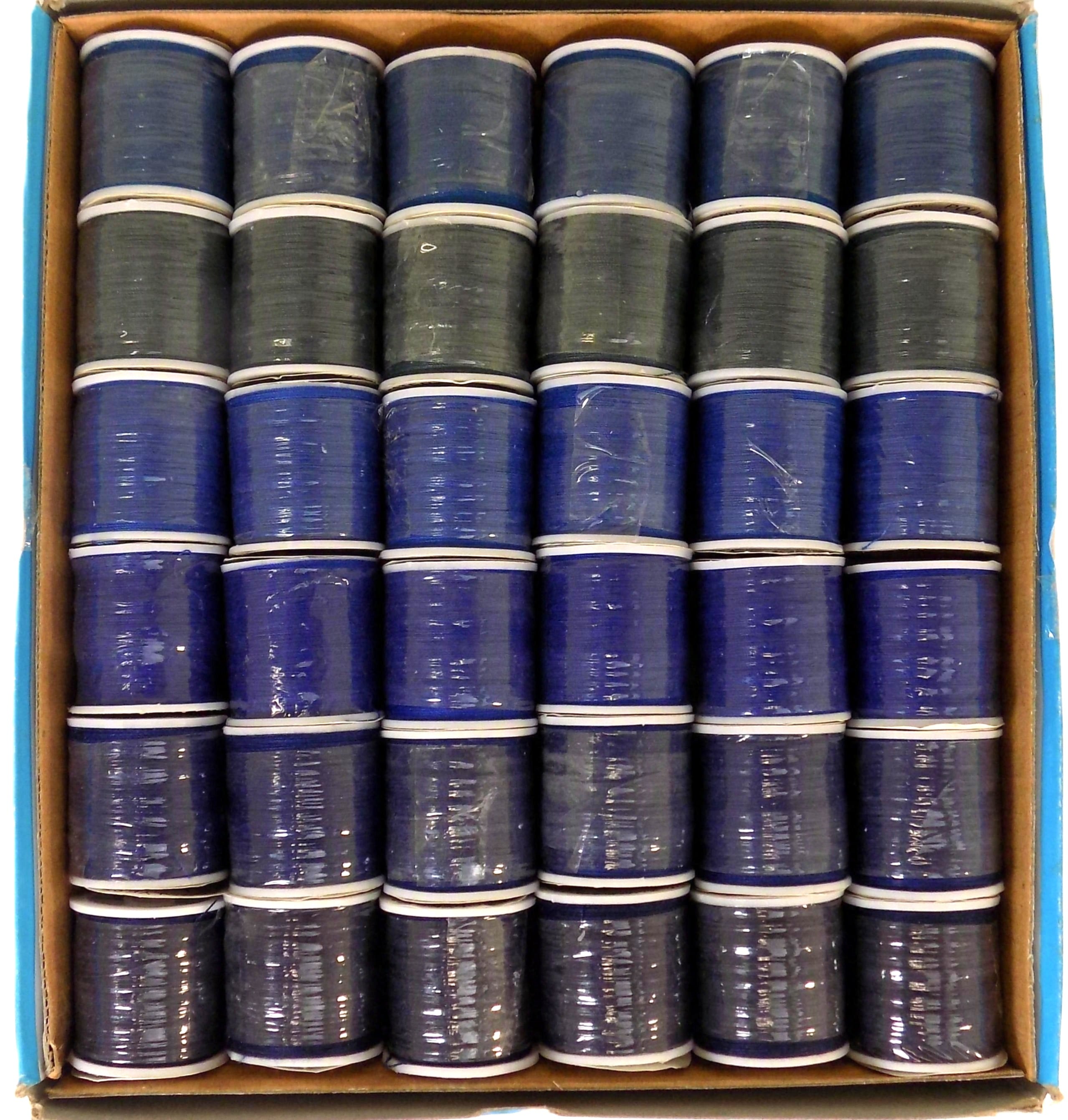SS265  NAVY BLUE POLYESTER SEWING THREAD 100 YDS 36 WINDOW BOX